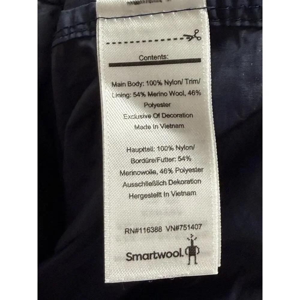 Smartwool Womens Small Blue Merino Sport Ultra Light Hoodie Jacket Full Zip - Picture 3 of 4